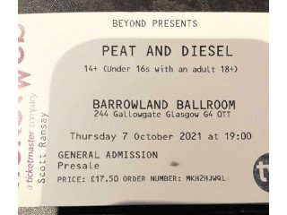 Peat and Diesel tickets for Glasgow Barrowlands on 7/10/21