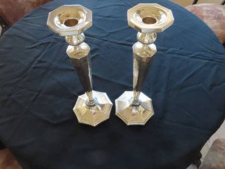 14 Inch Sterling Silver Candle Sticks