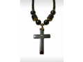 unusual-hematite-necklace-cross-pendant-55cm-as-new-small-1