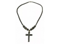 unusual-hematite-necklace-cross-pendant-55cm-as-new-small-0