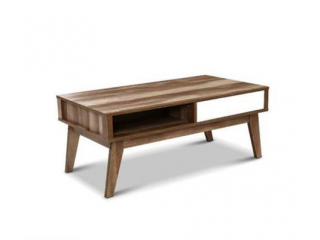 Coffee Table 2 Storage Drawers Open Shelf Scandinavian Wooden White - Artiss - 9350062226568